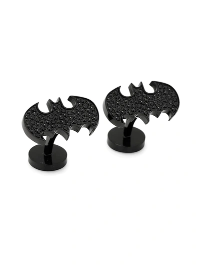 Cufflinks, Inc Men's Black Pavé Crystal Batman Cufflinks