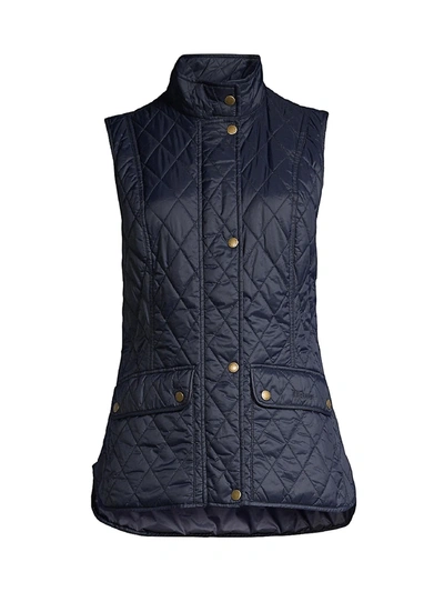 Barbour Otterburn Quilted Nylon Waistcoat In Navy