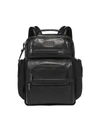 TUMI MEN'S ALPHA LEATHER COMPACT LAPTOP BRIEF PACK,400010605150