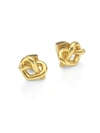 Kate Spade Crystal Accented Love Knot Stud Earrings In Gold-tone