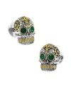 CUFFLINKS, INC MEN'S STERLING SILVER AND GOLD TONE DAY OF THE DEAD SKULL CUFFLINKS,400097282578