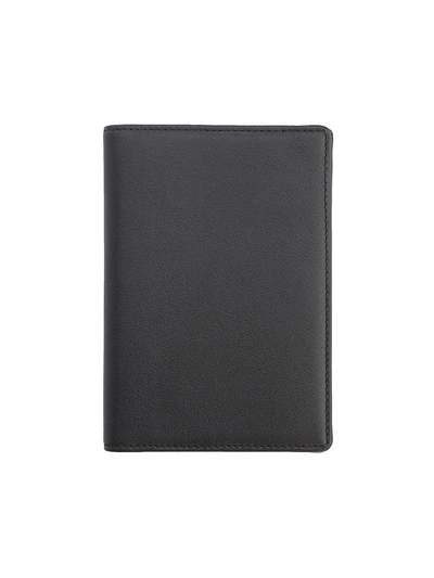 Royce New York Personalized Rfid Leather Card Case In Black