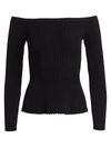 ALTUZARRA WOMEN'S SWEETWATER OFF-THE-SHOULDER KNIT TOP,0400011898127