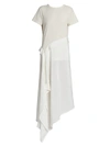 LOEWE WOMEN'S ASYMMETRIC COTTON & SILK T-SHIRT DRESS,0400011604207