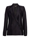 GIVENCHY WOMEN'S DOUBLE BREASTED WOOL & SILK BLAZER,0400011665425