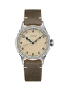 LONGINES MEN'S HERITAGE MILITARY 38MM STAINLESS STEEL & LEATHER STRAP WATCH,400011983386