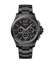 LONGINES CONQUEST 44MM STAINLESS STEEL BLACK PVD CHRONOGRAPH WATCH,0400097707500
