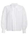 FRAME WOMEN'S PANEL LACE BUTTON-UP SHIRT,0400012333555