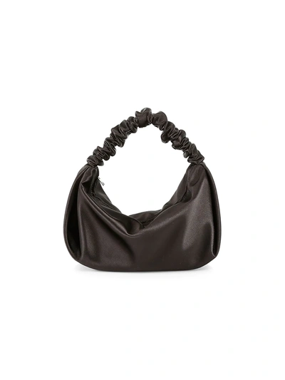 Alexander Wang Mini Scrunchie Satin Bag In Black