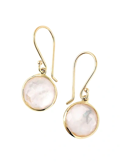 Ippolita 18kt Yellow Gold Mini Lollipop Mother-of-pearl And Quartz Drop Earrings