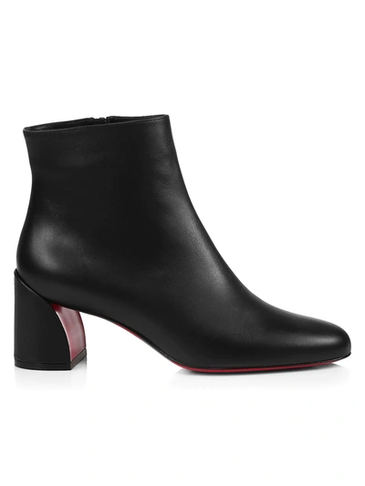 Christian Louboutin Turela 55 Leather Ankle Boots In Nero