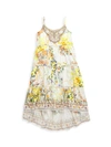 CAMILLA GIRL'S FLORAL HIGH-LOW DRESS,400013228040