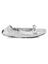 PRADA METALLIC LEATHER BALLET FLATS,400013359452