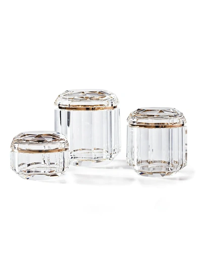 Ralph Lauren Leigh Small Jars In Clear/ Brass