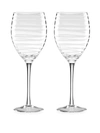 Kate Spade New York Charlotte Street 2pc Wine Glass Set In White