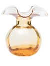 Vietri Hibiscus Glass Bud Vase, Amber