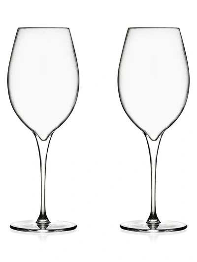 Nambe Vie Set Of Two Pinot Grigio Glasses In White