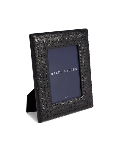 Ralph Lauren Adrienne Leather Picture Frame In Black