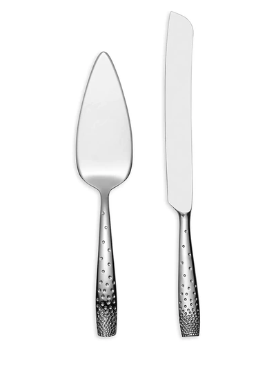 Nambe Nambé 'dazzle' 2-piece Cake Serving Set In Silver