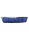 Vietri Santorini Stripe Rectangular Baker In Blue