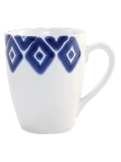 Vietri Viva Santorini Ceramic Diamond Mug In Blue