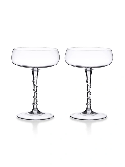 Juliska Set Of Two Amalia Champagne Coupes In Clear