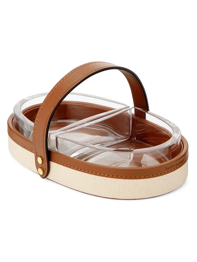 Ralph Lauren Garrett Leather & Canvas Double Nut Bowl