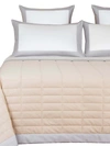 Frette Rectangular 300 Thread Count Cotton Sateen Quilt In Savage Beige