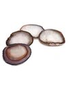 Anna New York Pedra Natural Agate 4-piece Coasters Set In Unassigned