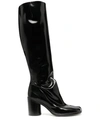 Maison Margiela Tabi 80mm Glossed-leather Boots In Black