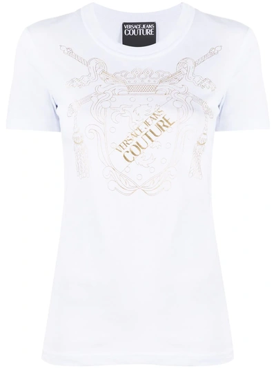 Versace Jeans Couture Logo-print Cotton T-shirt In White