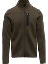 Aztech Mountain Zip-up Knitted Outdoors Jumper In Green