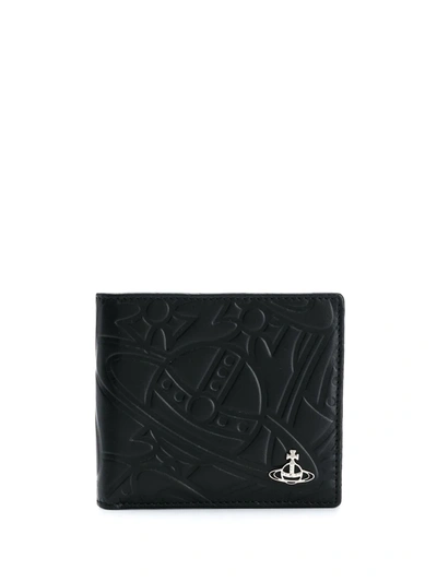 Vivienne Westwood Logo-plaque Embossed Wallet In Black N404