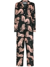 DESMOND & DEMPSEY LION PRINT PAJAMA SET