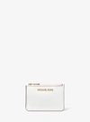 Michael Kors Jet Set Travel Small Saffiano Leather Coin Pouch In White