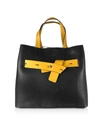 MANILA GRACE BLACK &AMP; YELLOW TOTE BAG,MANBORDAAC2ST0461412/20