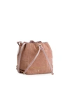 PATRIZIA PEPE SMALL CLOUD ROSE SUEDE BUCKET BAG,11610161