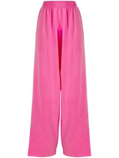 Balenciaga Cotton Track Pants In Pink