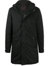 Moorer Padded Hooded Parka In Black