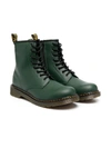 Dr. Martens' 1460 Combat Boots In Green Leather