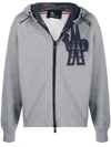 MONCLER LOGO PATCH ZIPPED HOODIE