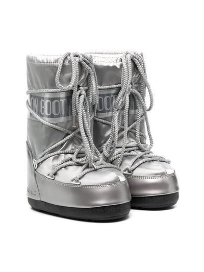 MOON BOOT SILVER-TONE MOON BOOTS