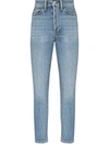 RE/DONE SKINNY FIT CROPPED JEANS