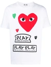Comme Des Garçons Play Multi Heart T-shirt In White