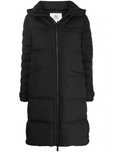 Pyrenex Padded Down Midi Coat In Black