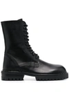 ANN DEMEULEMEESTER STUD-DETAIL ANKLE BOOTS