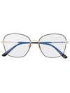 Tom Ford Gold-tone Round-frame Optical Glasses In Gold