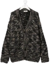 Andorine Chunky Knit Cardigan In Grey