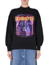Msgm Paricollo Sweatshirt In Black
