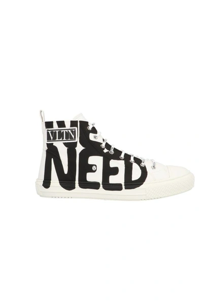 Valentino Garavani Lovers Language Giggies High-top Sneakers In White